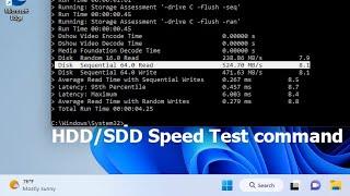 How to Speed Test SSDHDD with only 1 command