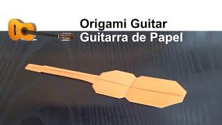 How to Make an Origami Guitar  DIY Musical Instrument - Cómo Hacer una Guitarra de Papel