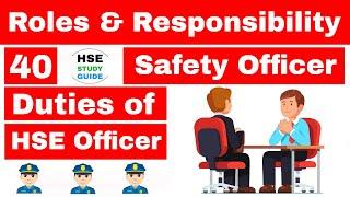 Duties of a Safety Officer  HSE Officer in hindi  Roles and Responsibilities of Safety Officer