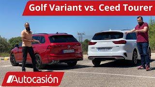 KIA Ceed Tourer vs Volkswagen Golf Variant  Comparativa  Test  Review en español