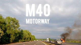 Driving in England  M40 Motorway  