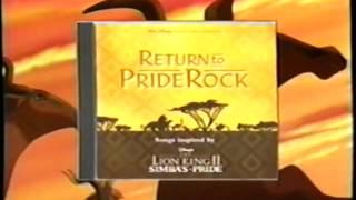 The Lion King II - Simbas Pride Soundtrack 1998 Promo VHS Capture