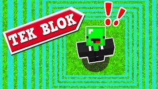 MINECRAFT ama TEK BLOK  bölüm 1 