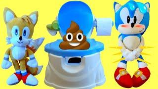 Sonic Goes Potty Tails teaches Sonic How to Go Potty by himself Learning stories for kids.