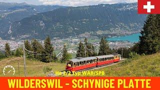 Führerstandsmitfahrt Wilderswil-Schynige PlatteSchynige Platte Bahn SchweizSicht des Lokführers4K