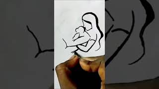 #short #shortvideo #shorts #father and #mom and #baby drawing ️