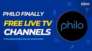 PHILO HAS COME OUT WITH THIER OWN FREE TV CHANNELS