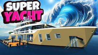 We Have to Survive a TSUNAMI in a Super Yacht in Stormworks Multiplayer