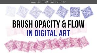 Adjusting Brush Opacity & Flow in Digital Art