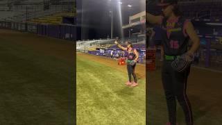 Throwing a home-run at LSU Alex Box Stadium #partyanimals #pitchers #longtoss #LSU #shorts