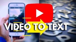 Transcribe Any YouTube Video To Text FREE and FAST