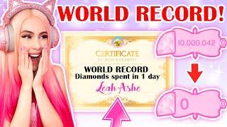 Breaking The Diamond Spending Spree Record In Royale High... 10000000 DIAMOND SPENDING SPREE