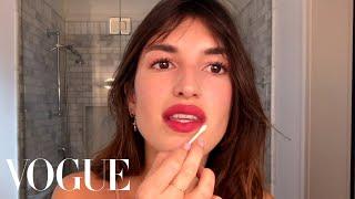 Jeanne Damas Does French-Girl Red Lipstick—And a 5-Second Easy Bang Trim  Beauty Secrets  Vogue