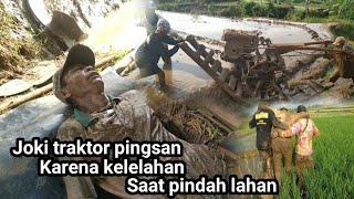 Joki traktor jatuh pingsan saat pindah lahan.@Olaychannel