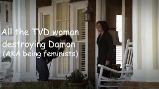 The TVD women destroying Damon for 17.5 minutes straight