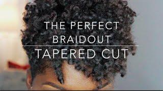 Natural hair The perfect Braid out  TAPERED CUT