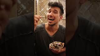 Trying Silkworm in Assam 