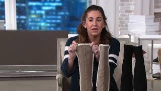 Sole Society Tall Shaft Suede Boots w Faux Fur Trim - Juno on QVC