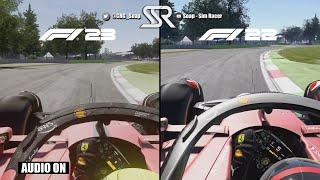 F1 23 vs F1 22  Ferrari at Monza Comparison