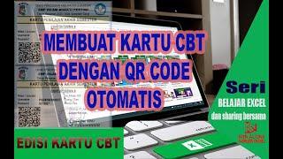 Kartu CBT tanpa foto plus qr code otomatis hanya untuk Office 2013 UP