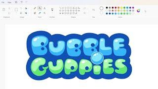 How to draw the Bubble Guppies logo using MS Paint  How to draw on your computer