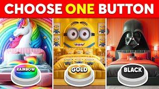 Choose One Button Rainbow Gold or Black Edition ⭐️ Tom Quiz