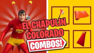 EL CHAPULIN COLORADO COMBOS  FORTNITE SKIN REVIEW