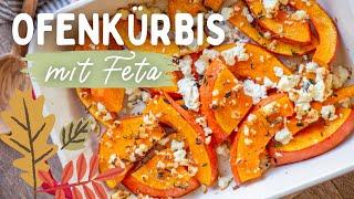 Ofenkürbis mit Feta – köstliches Kürbis Rezept im Backofen