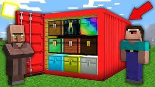 Minecraft NOOB vs PRO WHY VILLAGER HIDE THIS SECRET CHEST IN CONTAINER FROM NOOB? 100% trolling