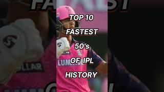 Top 10 fastest 50s of IPL history  #shorts #cricket #ipl