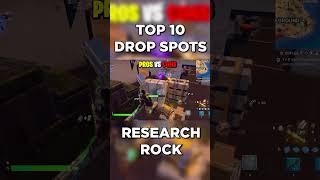 TOP 10 DROP SPOTS - RESEARCH ROCK #fortniteranked #fortnite