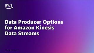 Data Producer Options for Amazon Kinesis Data Streams  Amazon Web Services