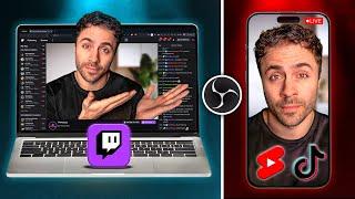 How to Stream to Twitch & TikTok  Youtube Vertical at the Same Time