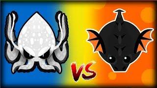 Mope.io BOSS BATTLE - WHITE KRAKEN  vs BLACK DRAGON Mope.io World Record Biggest Kraken