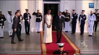 President Paul Kagame and His Daughter Ange Arrives at the White Hosue   8 5 2014