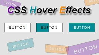 CSS Button Hover Effects  Left to Right Hover Effects  CSS Hover Effects @codehal ​