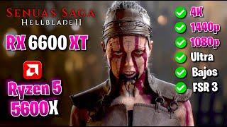  RX 6600 XT  Senuas Saga HELLBLADE 2  1080p - 1440p - 4K  FSR 3 No Frame Generation 