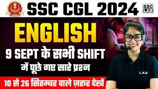 SSC CGL ANALYSIS 2024  SSC CGL 9 September All Shift English Paper Analysis