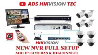 Hikvision new NVR configuration step by step. Add ip cameras to nvr camera osd hikconnect setup.