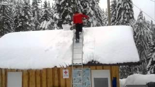 How Not To Clear Snow Off Your Roof