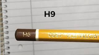 Comparing and reviewing different art pencils ASMR H9 B B3 B4 B4 B5 B6