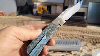 AN INDUSTRIAL CUTTING GENTLEMANS CARRY?? JACK WOLF KNIVES BENNY REVIEW