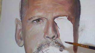 Realistic Oil portrait Painting Time lapse part 1 Painting portrait Speed Painting #art #painting