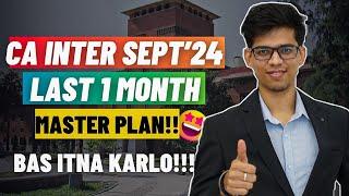 How I cleared CA inter in last 1 MONTH CA Inter september 2024 strategy CA exam ICAI