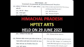 HP TET ARTS HELD ON 29 JUNE 2023 SOLVED ANSWER KEY