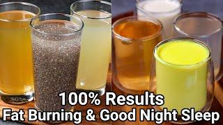 7 Drinks for Fat burn Weight loss & Better sleep at Night  Stress Relieve Natural Homemade Drinks