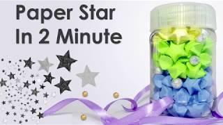 How to make Origami lucky paper stars  Easy DIY crafts tutorial