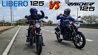 Yamaha Libero 125 VS Tvs Raider 125  Batalla única Drag Race