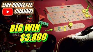  LIVE ROULETTE  BIG WIN 3.800 In Real Casino  Morning Session  2024-06-25