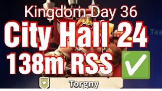 Kingdom Day 36 - Fast City Hall Progress